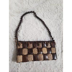 Handcrafted Coconut Shell Patchwork Purse